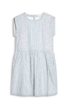 Esprit - Striped dress in airy blended linen at our Online Shop